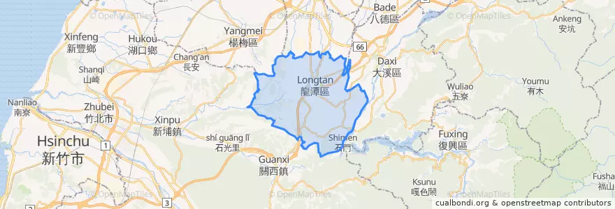 Mapa de ubicacion de 龍潭区.
