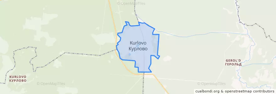Mapa de ubicacion de городское поселение Курлово.