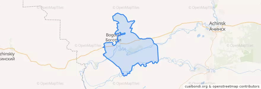 Mapa de ubicacion de Боготольский сельсовет.