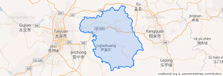 Mapa de ubicacion de 寿阳县.
