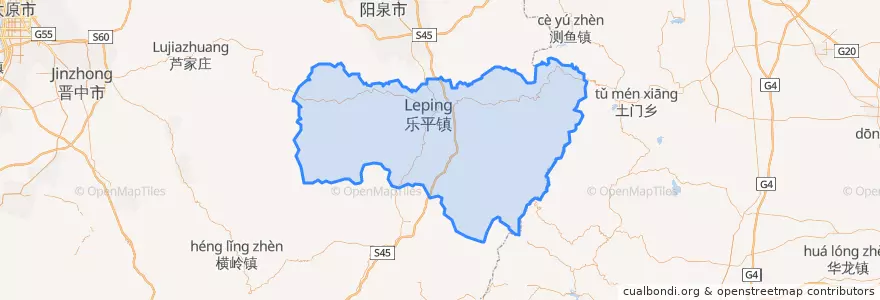 Mapa de ubicacion de 昔阳县.