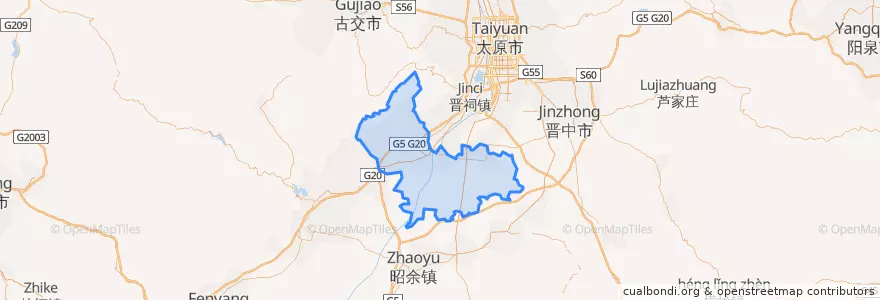 Mapa de ubicacion de 清徐县.