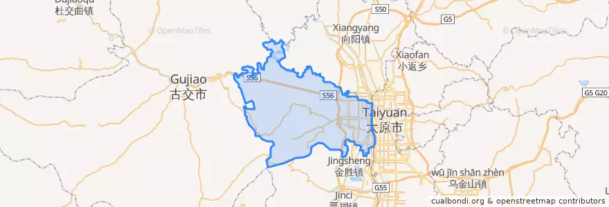 Mapa de ubicacion de 万柏林区.