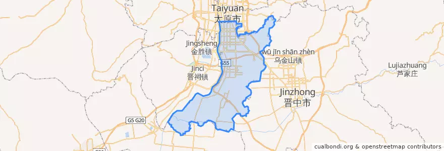 Mapa de ubicacion de 小店区.