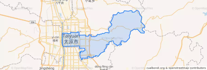 Mapa de ubicacion de 迎泽区.