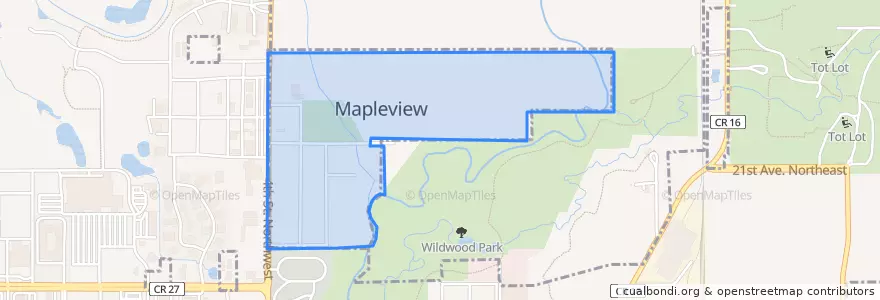 Mapa de ubicacion de Mapleview.