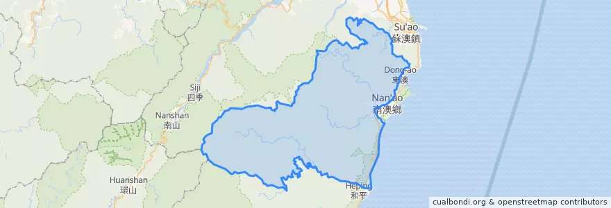 Mapa de ubicacion de 난아오 향.