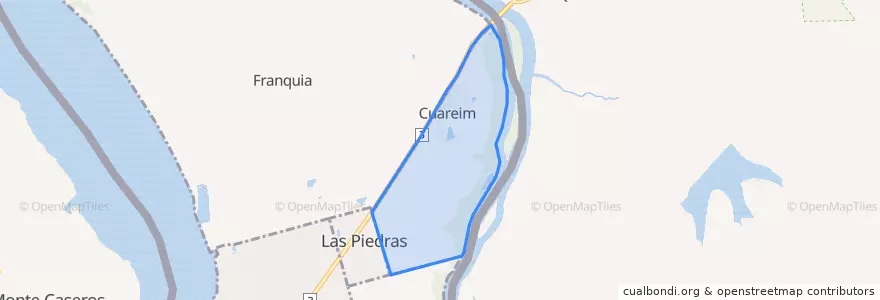 Mapa de ubicacion de Cuareim.