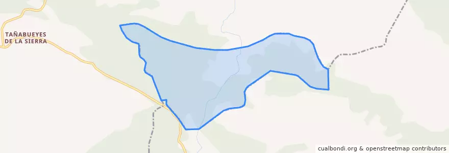 Mapa de ubicacion de Comunidad de Tinieblas de la Sierra y San Millán de Lara.
