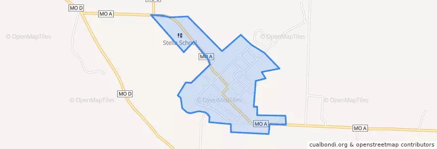 Mapa de ubicacion de Stella.