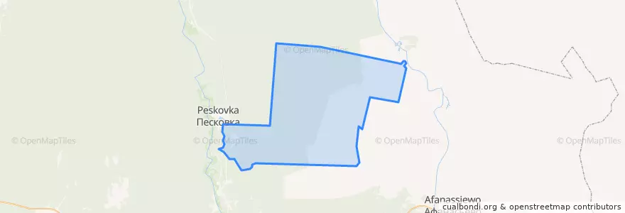 Mapa de ubicacion de Леснополянское сельское поселение.