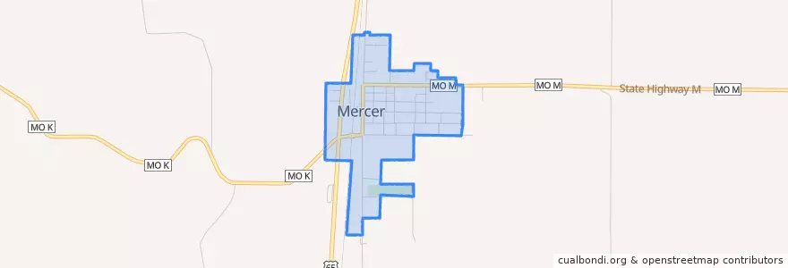 Mapa de ubicacion de Mercer.