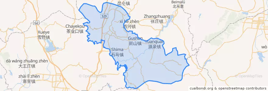 Mapa de ubicacion de 博山区.