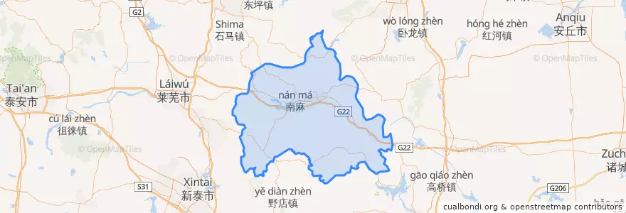 Mapa de ubicacion de 沂源县 (Yiyuan).
