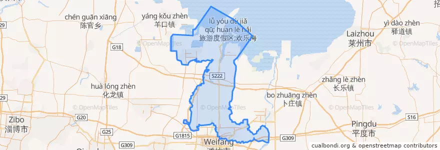 Mapa de ubicacion de 寒亭区.