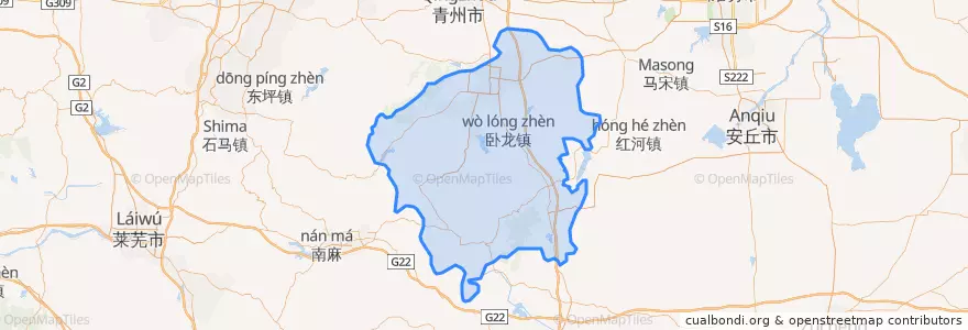 Mapa de ubicacion de 临朐县 (Linqu).