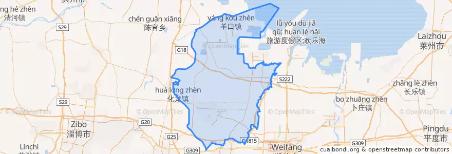 Mapa de ubicacion de 寿光市.