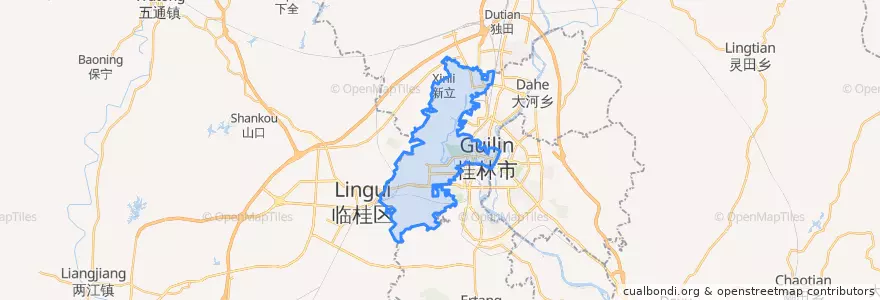 Mapa de ubicacion de 秀峰区.