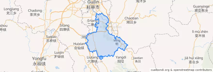 Mapa de ubicacion de Yanshan District.