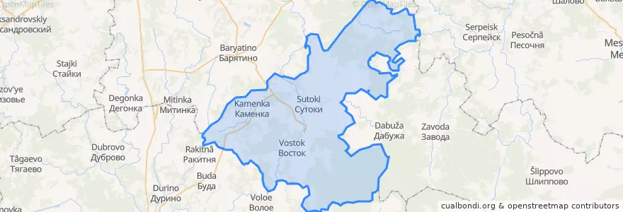 Mapa de ubicacion de сельское поселение Деревня Асмолово.
