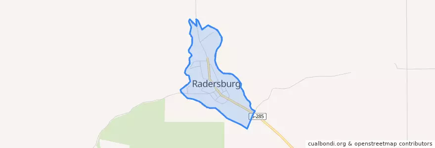 Mapa de ubicacion de Radersburg.