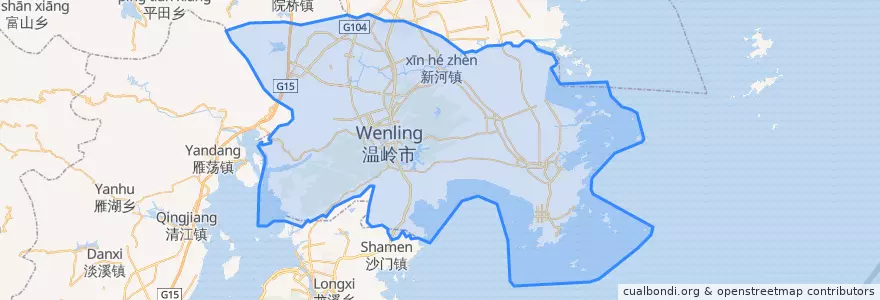Mapa de ubicacion de 温嶺市.