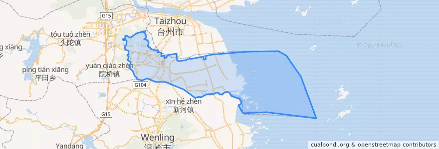 Mapa de ubicacion de 路桥区.
