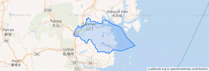 Mapa de ubicacion de 三门县.