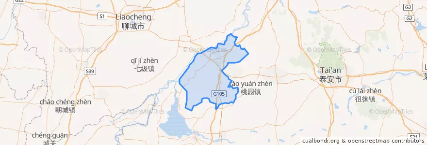 Mapa de ubicacion de 平阴县.