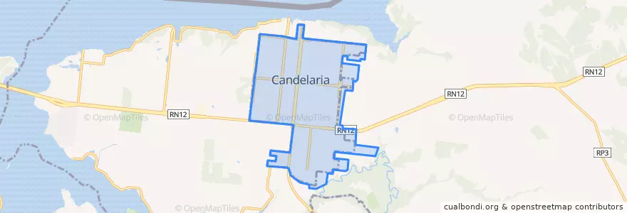 Mapa de ubicacion de Candelaria.