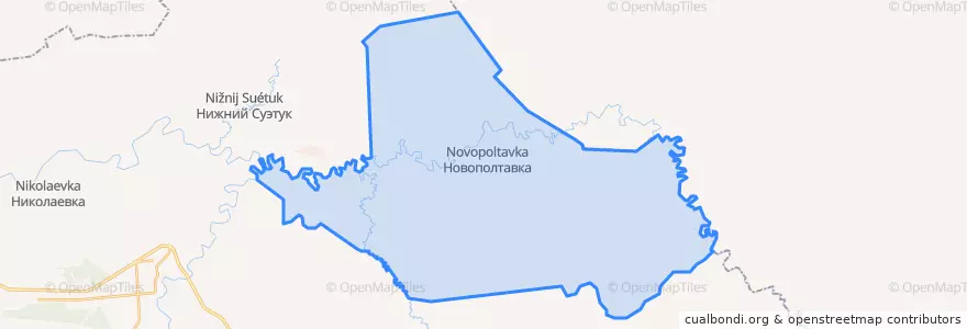 Mapa de ubicacion de Новополтавский сельсовет.