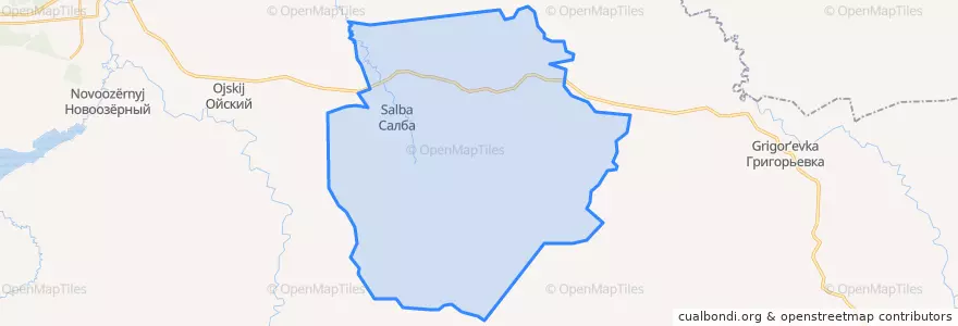 Mapa de ubicacion de Салбинский сельсовет.