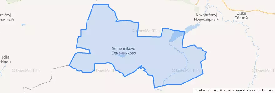 Mapa de ubicacion de Семенниковский сельсовет.
