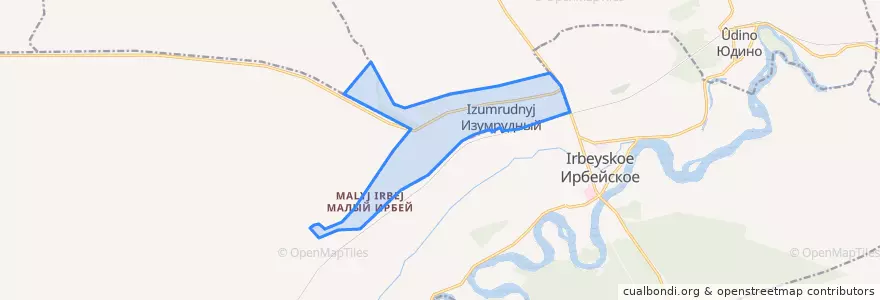 Mapa de ubicacion de Изумрудновский сельсовет.