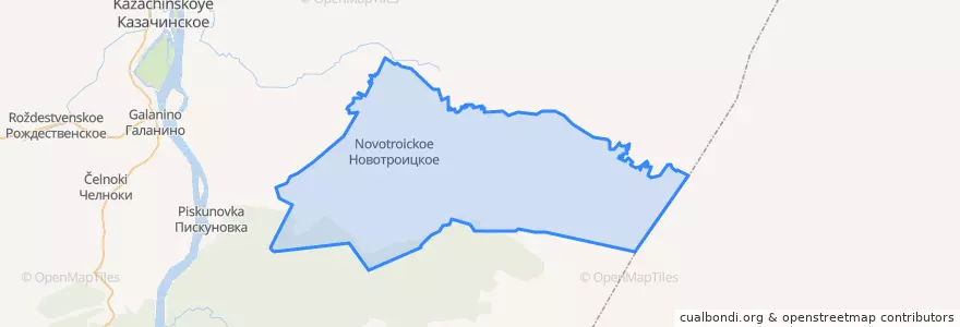 Mapa de ubicacion de Новотроицкий сельсовет.