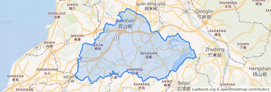 Mapa de ubicacion de Baoshan.