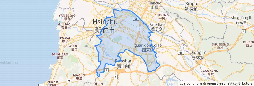 Mapa de ubicacion de 東區.
