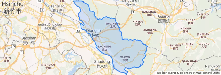 Mapa de ubicacion de 芎林鄉.