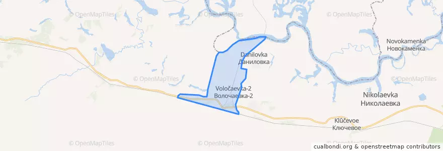 Mapa de ubicacion de Волочаевское городское поселение.