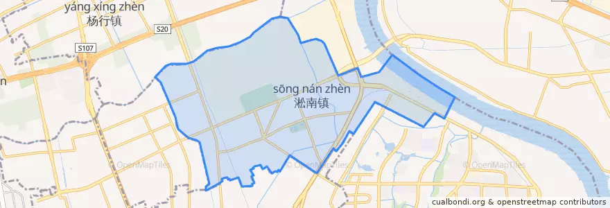 Mapa de ubicacion de 淞南镇.