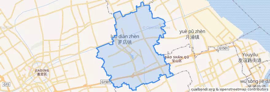 Mapa de ubicacion de 罗店镇.