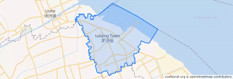 Mapa de ubicacion de 罗泾镇.
