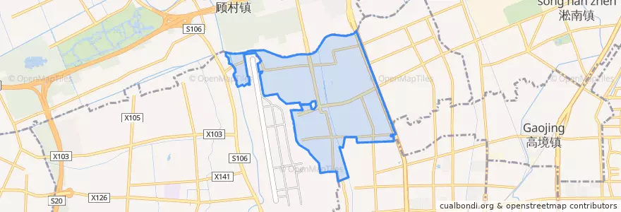 Mapa de ubicacion de 庙行镇.