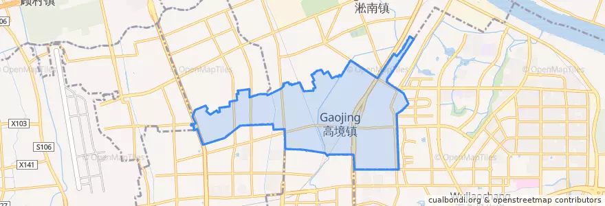 Mapa de ubicacion de 高境镇.