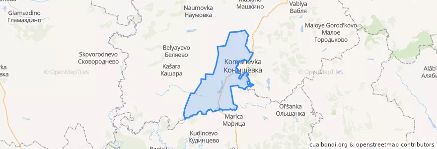 Mapa de ubicacion de Прилепский сельсовет.