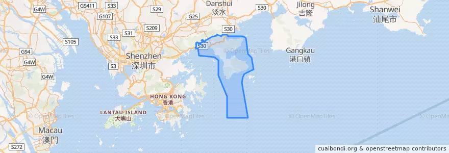 Mapa de ubicacion de 大鹏新区.