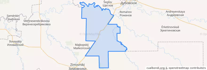 Mapa de ubicacion de Северное сельское поселение.