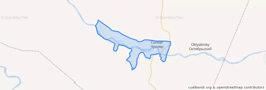 Mapa de ubicacion de Чуноярский сельсовет.