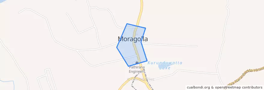 Mapa de ubicacion de Moragolla.