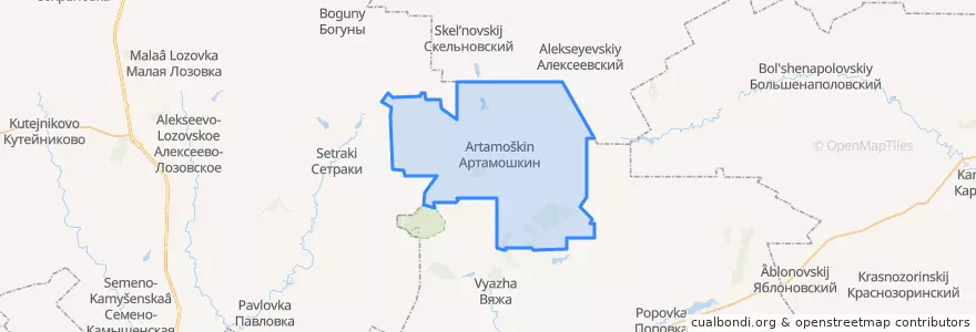 Mapa de ubicacion de Донское сельское поселение.